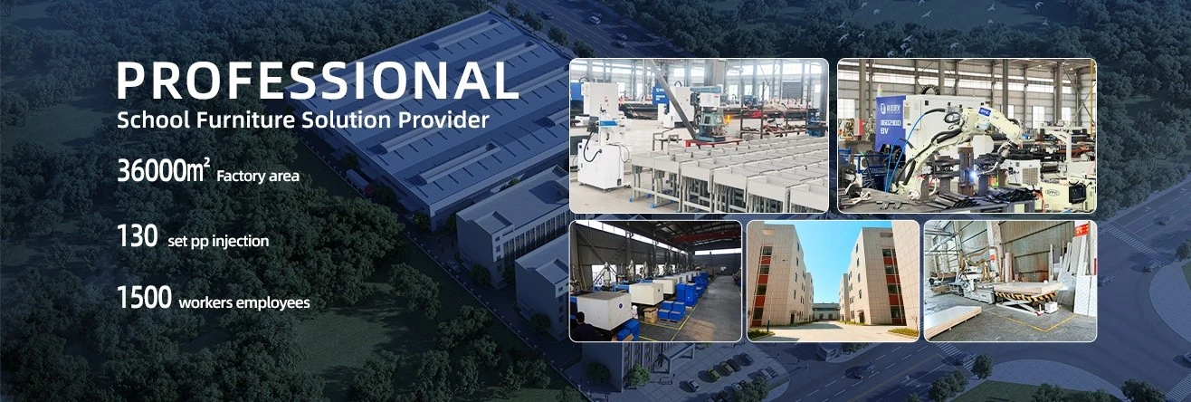 Professional school furniture manufacturer with a 36,000-square-meter factory, automated production equipment, and large-scale manufacturing workshops Professional school furniture manufacturer with a 36,000-square-meter factory, automated production equipment, and large-scale manufacturing workshops